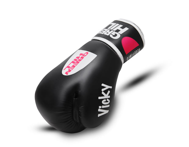 VICKY Boxing Gloves for Girls & Women – Designed for Small Hands, Carbon Look, Artificial Leather