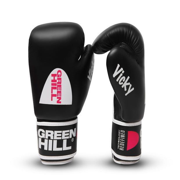 VICKY Boxing Gloves for Girls & Women – Designed for Small Hands, Carbon Look, Artificial Leather