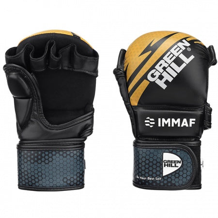 IMMAF APPROVED MMA Grappling Gloves Training Sparring High-Quality Synthetic Leather