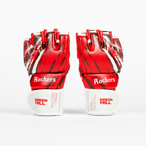 ROCKERS MMA Grappling Gloves Training Sparring Genuine Leather