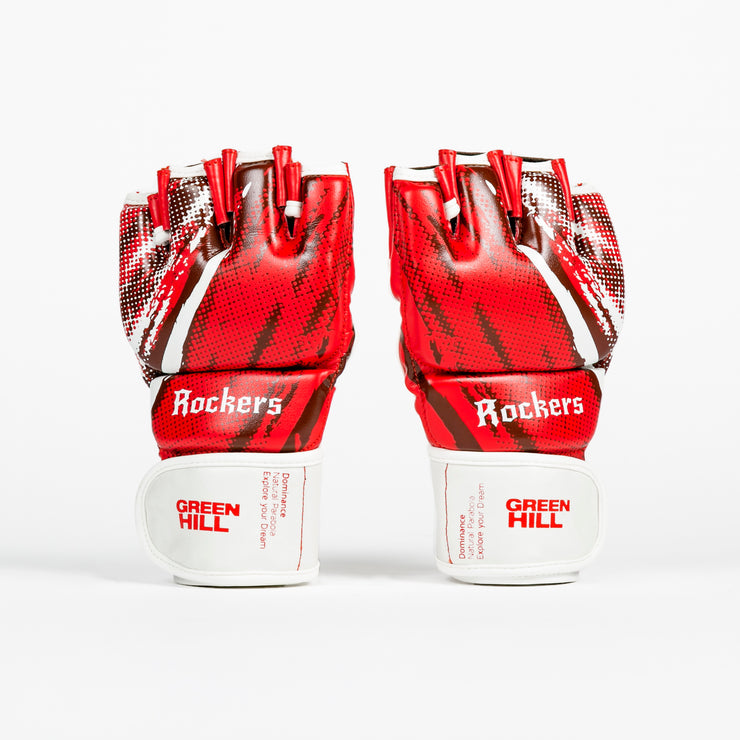 ROCKERS MMA Grappling Gloves Training Sparring Genuine Leather