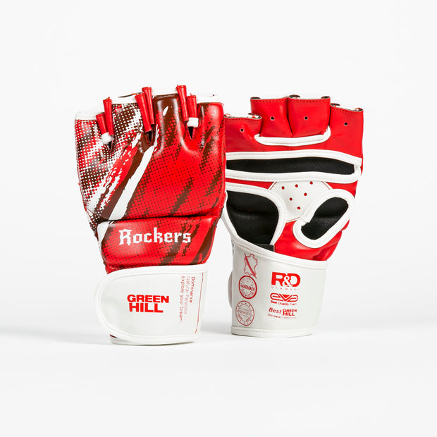 ROCKERS MMA Grappling Gloves Training Sparring Genuine Leather