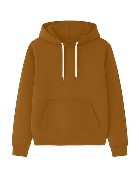 Custom Men Basic Hoodie - Solid Color Personalized Pullover