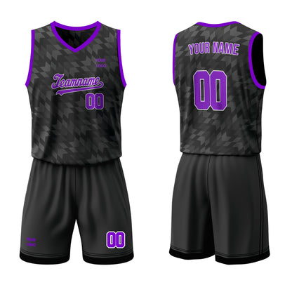 Custom Basketball Uniform - Black Abstract Personalized Kit