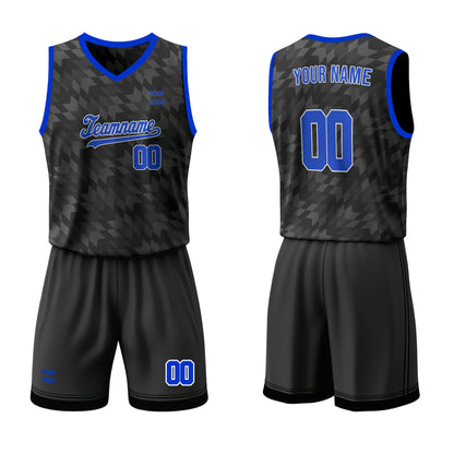 Custom Basketball Uniform - Black Abstract Personalized Kit