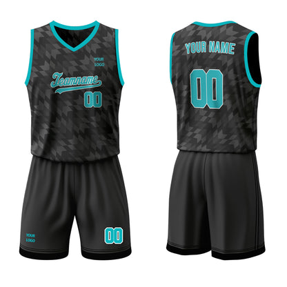 Custom Basketball Uniform - Black Abstract Personalized Kit