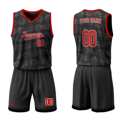 Custom Basketball Uniform - Black Abstract Personalized Kit