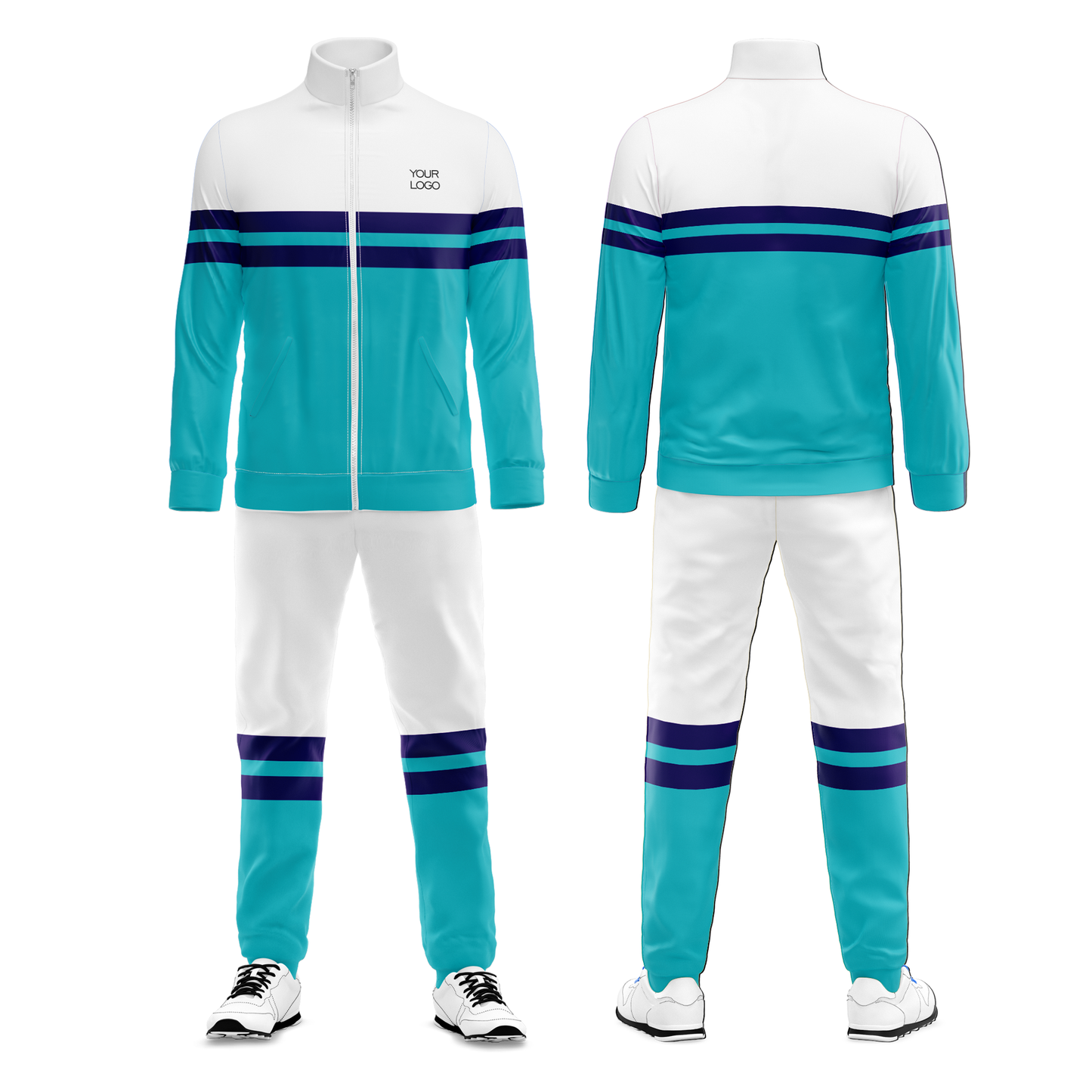 Custom Tracksuit - Two Panel Stripe Design Personalized Wear