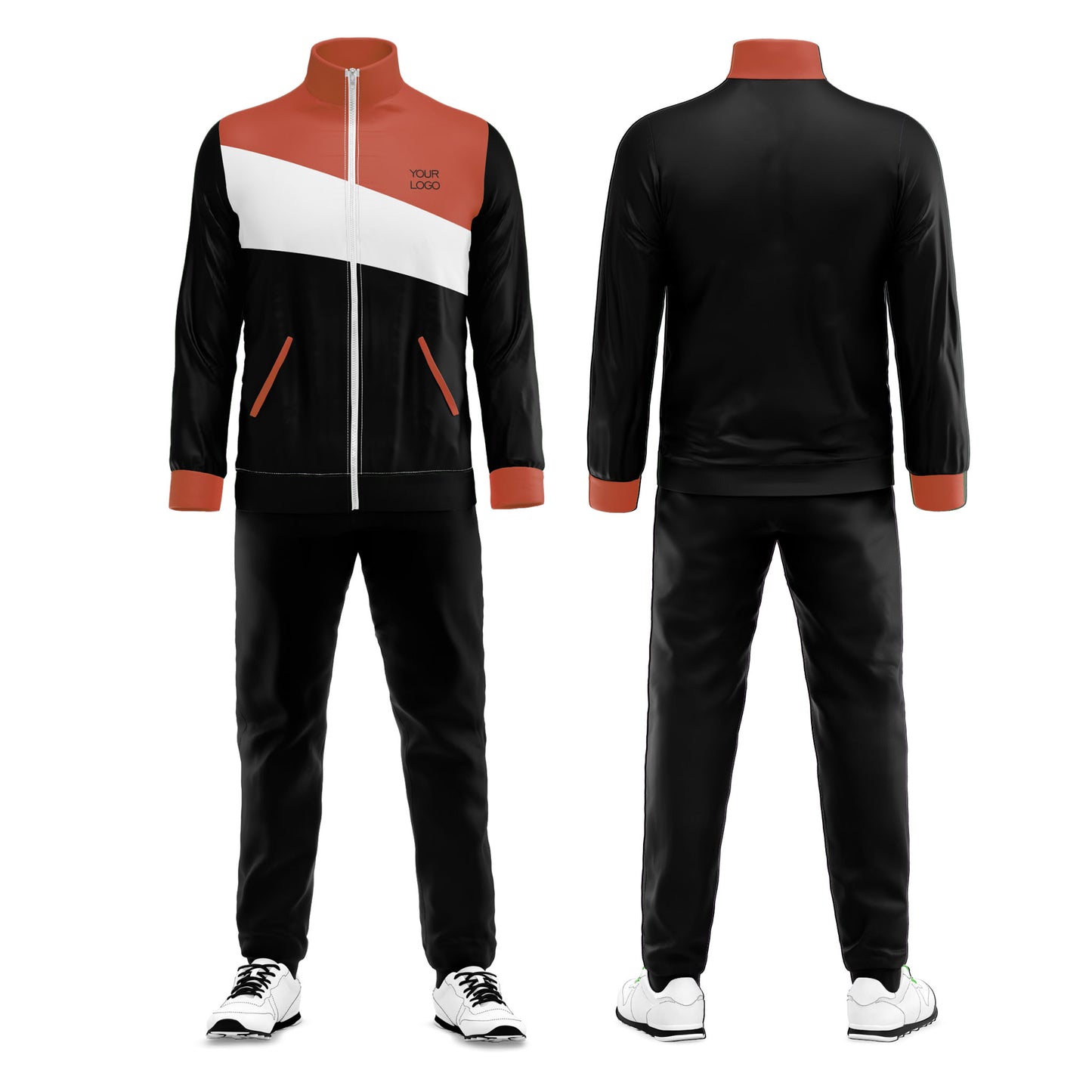 Custom Tracksuit - Diagonal Color Block - Personalized Tracksuit