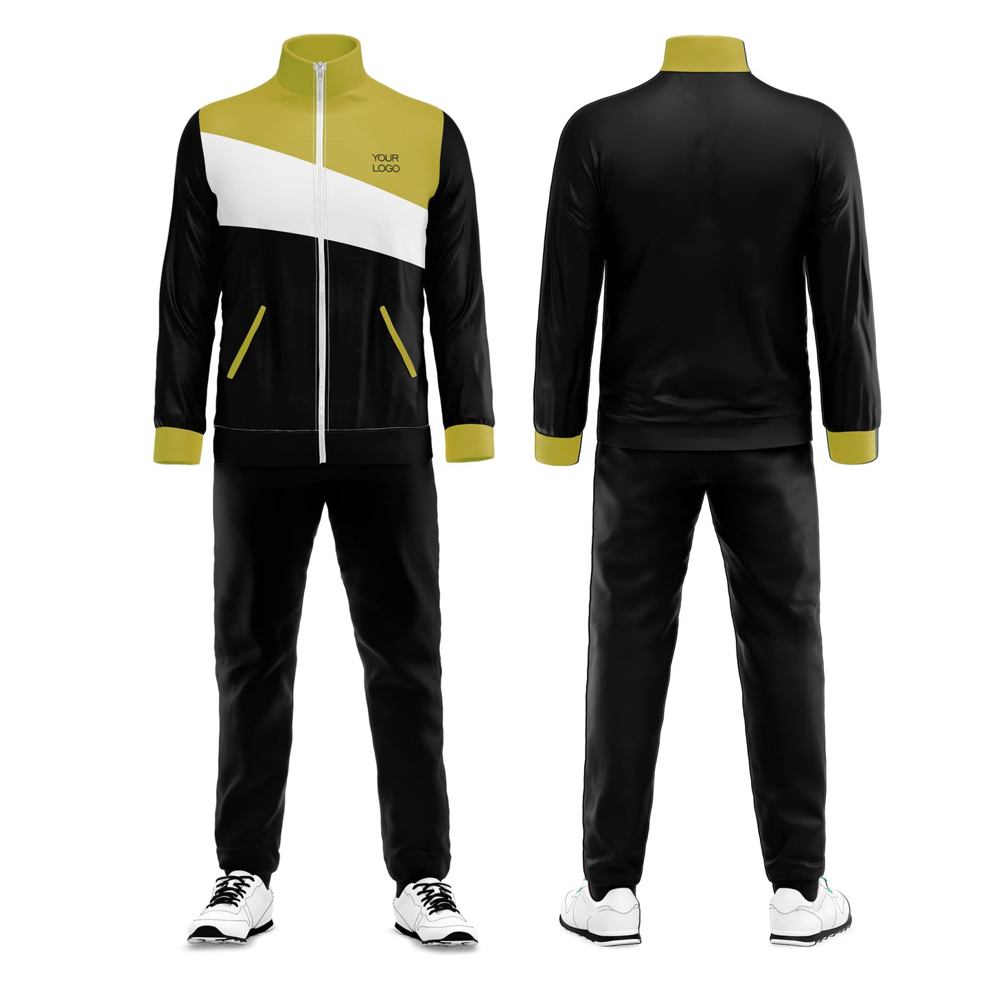 Custom Tracksuit - Diagonal Color Block - Personalized Tracksuit