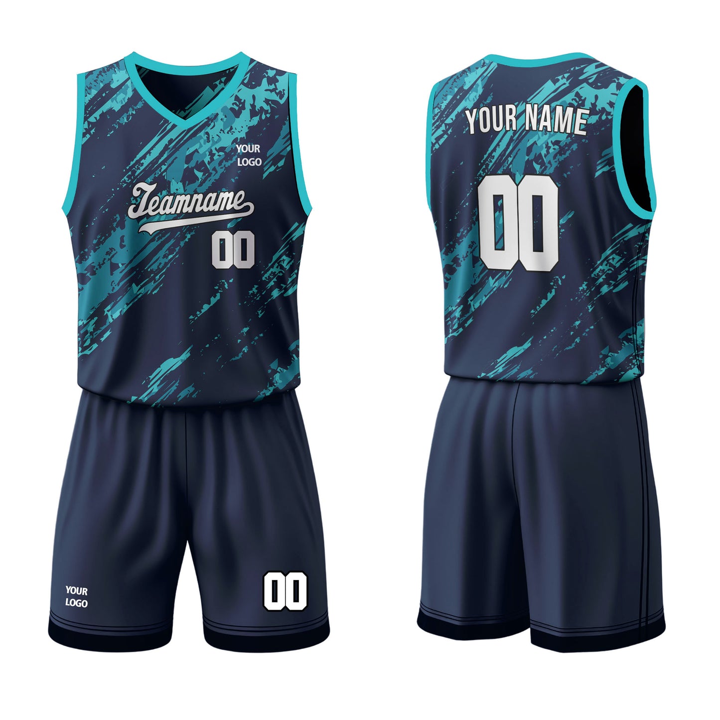 Custom Basketball Uniform - Splash Design - Personalized Team kit
