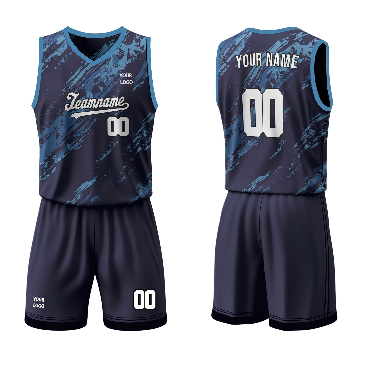 Custom Basketball Uniform - Splash Design - Personalized Team kit