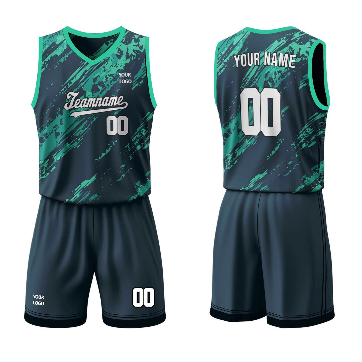 Custom Basketball Uniform - Splash Design - Personalized Team kit