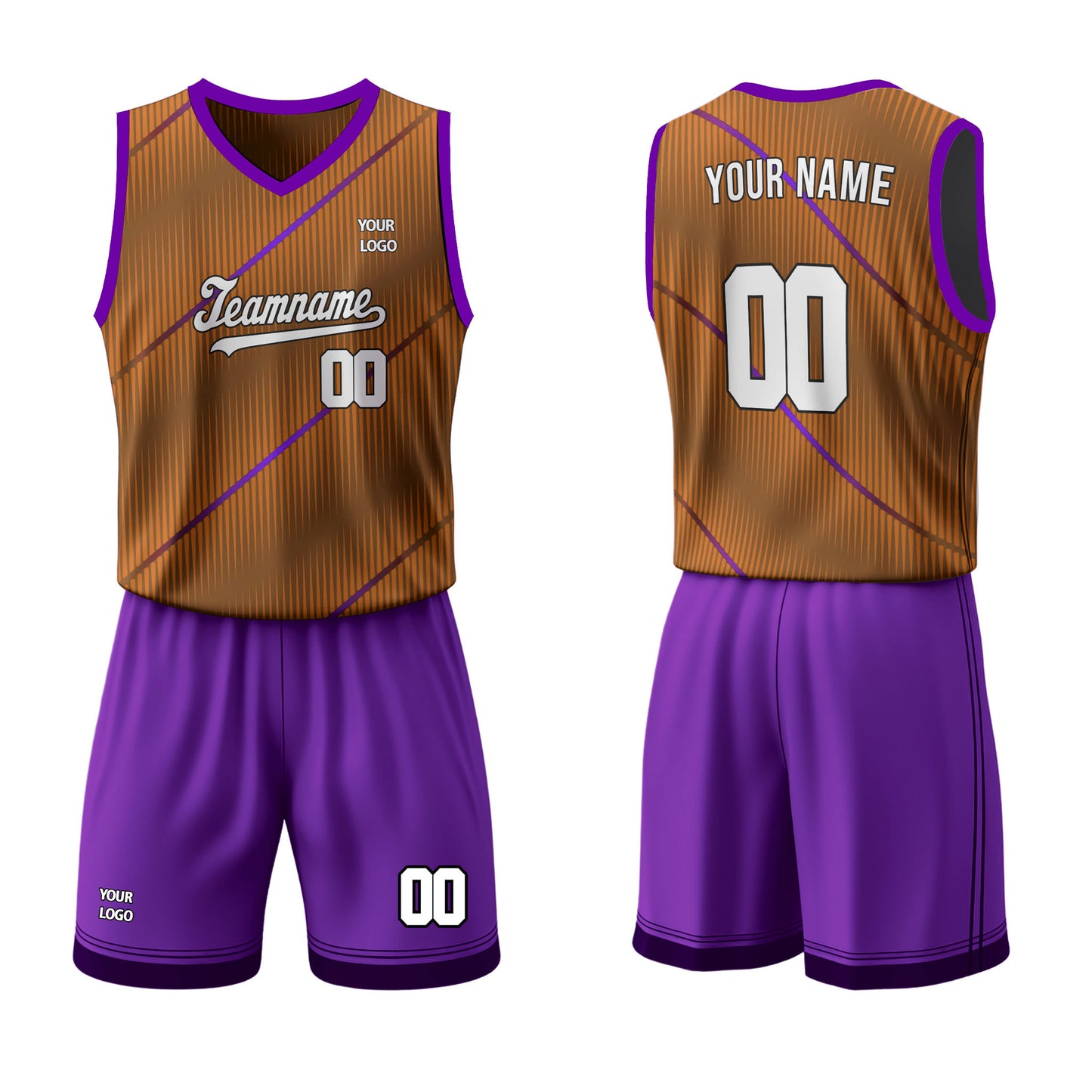 Custom Basketball Uniform - Abstract Stripe Personalized Kit