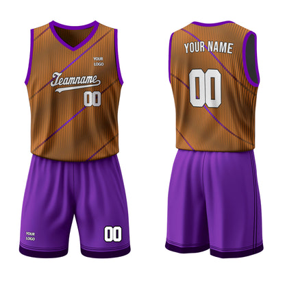 Custom Basketball Uniform - Abstract Stripe Personalized Kit