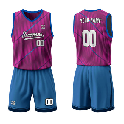 Custom Basketball Uniform - Abstract Stripe Personalized Kit