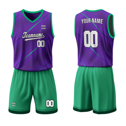 Custom Basketball Uniform - Abstract Stripe Personalized Kit