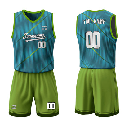 Custom Basketball Uniform - Abstract Stripe Personalized Kit