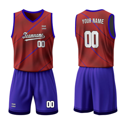 Custom Basketball Uniform - Abstract Stripe Personalized Kit