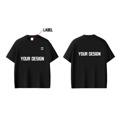 Custom Men Drop Shoulder Tee - Solid Color - Personalized Top