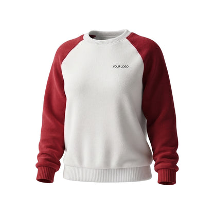 Custom Women Sweatshirt - Classic Raglan Design - Personalized Crewneck