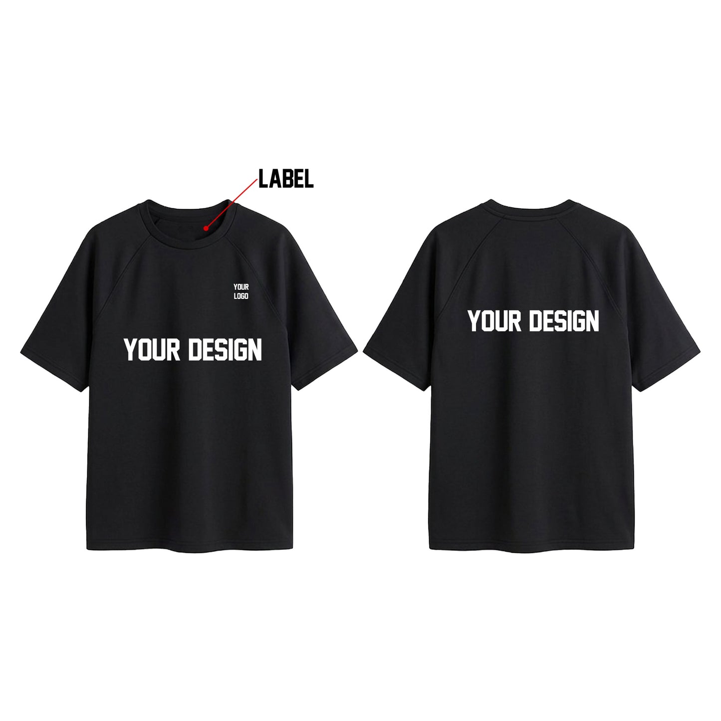 Custom Women Raglan Half Sleeves - Solid Personalized Tee