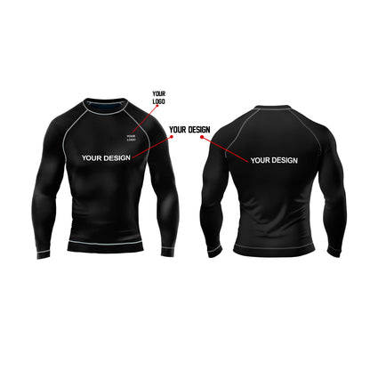 Custom Rash Guard - Solid Color Design - Personalized Wear