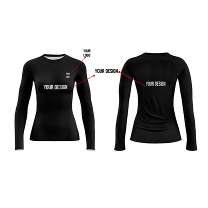 Custom Rash Guard - Solid Color Design - Personalized Wear