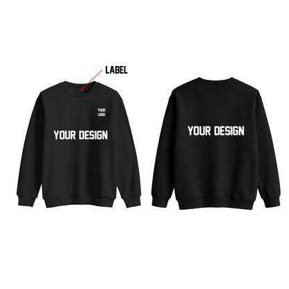 Custom Girls Sweatshirt - Solid Design Personalized Crewneck