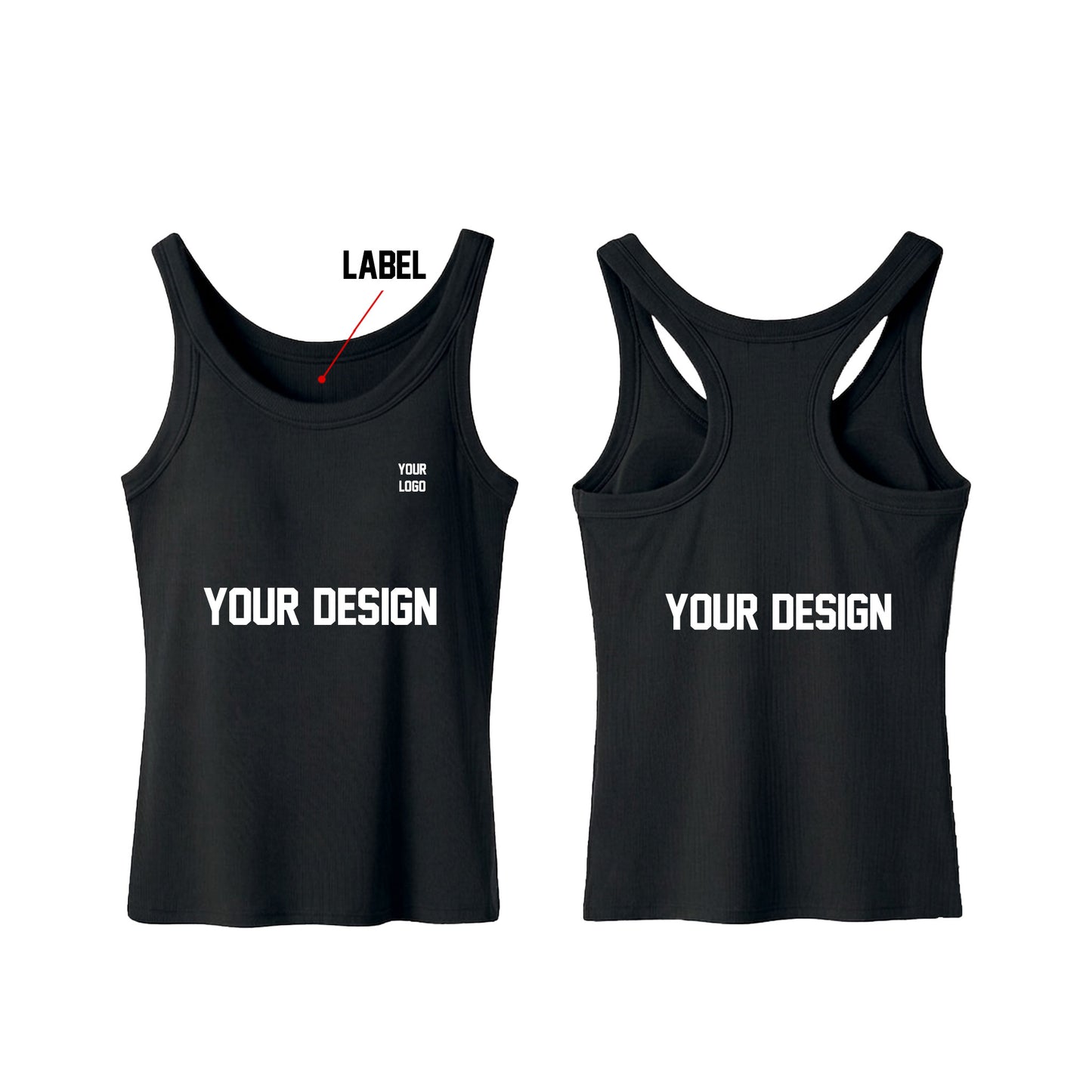 Custom Women Tank Top - Solid Color - Personalized Tank