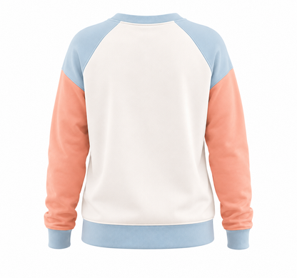 Custom Women Sweatshirt - Contrast Raglan Relaxed Fit - Personalized