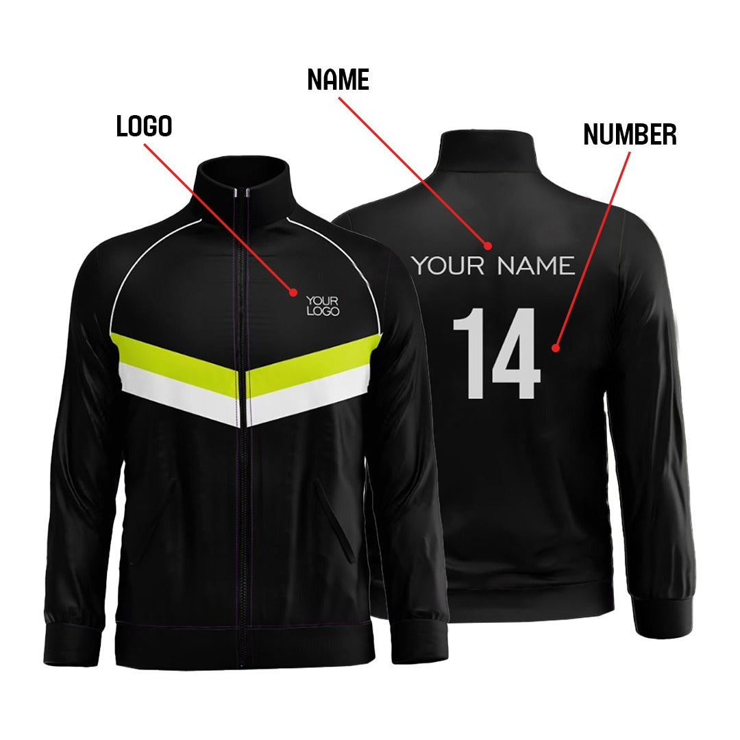 Custom Zip-Up Jacket - Solid Trim Raglan - Personalized Zipper