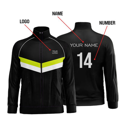 Custom Zip-Up Jacket - Solid Trim Raglan - Personalized Zipper