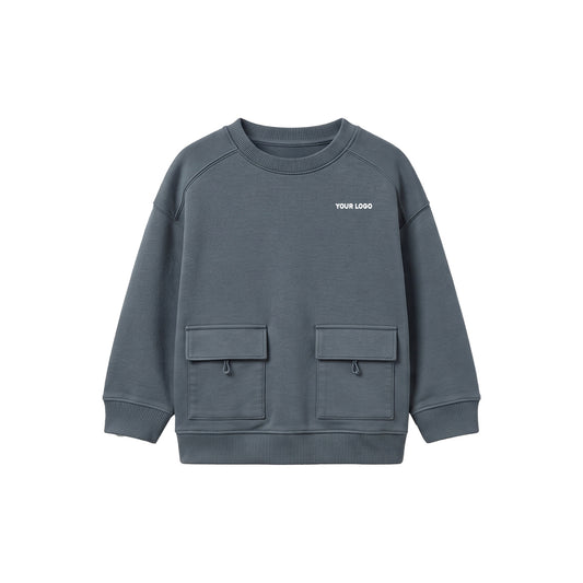 Custom Boys Sweatshirt - Utility Pocket Raglan - Personalized Top
