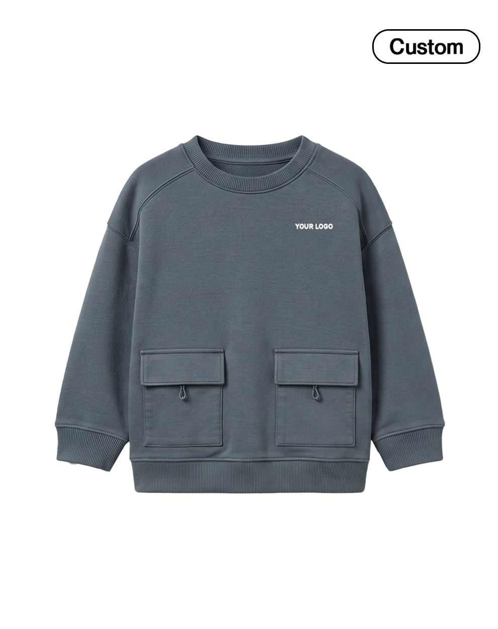 Custom Girls Sweatshirt - Utility Pocket Raglan - Personalized Top