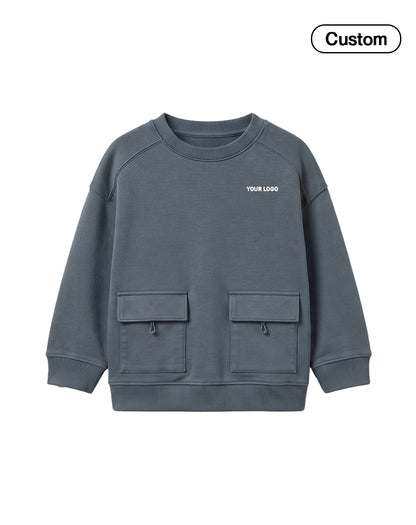 Custom Boys Sweatshirt - Utility Pocket Raglan - Personalized Top