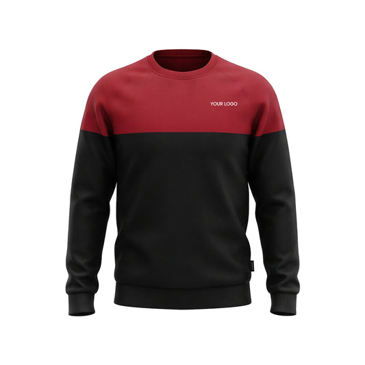 Custom Men Sweatshirt - Split Color Block - Personalized Pullover