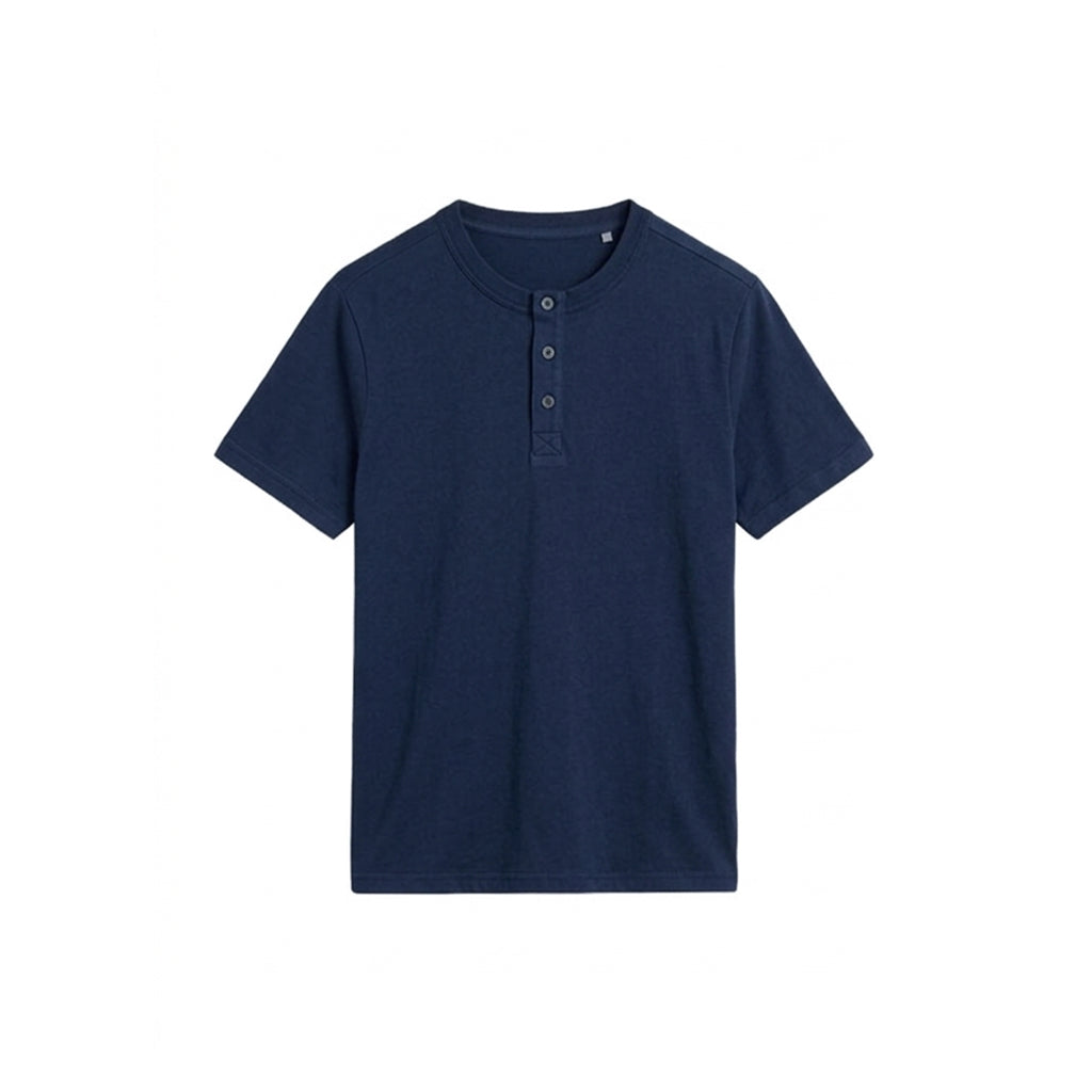 Custom Men Henley Half Sleeves - Solid Personalized Top