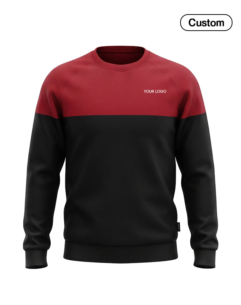 Custom Men Sweatshirt - Split Color Block - Personalized Pullover