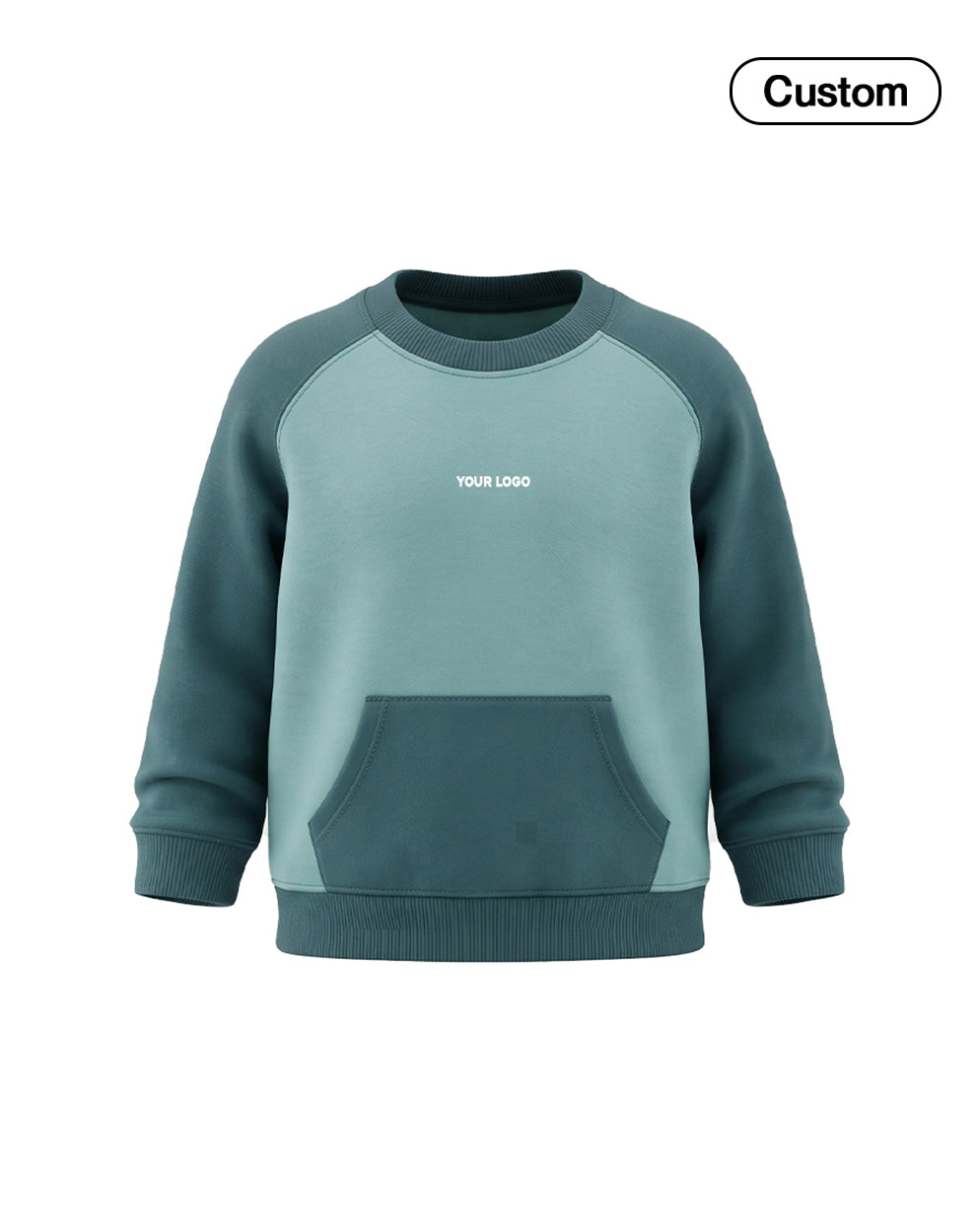 Custom Boys Sweatshirt - Kangaroo Pocket Raglan - Personalized Top
