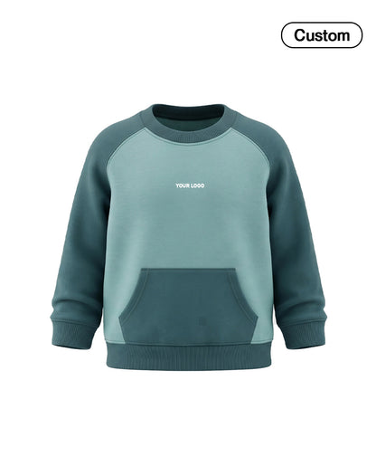 Custom Boys Sweatshirt - Kangaroo Pocket Raglan - Personalized Top