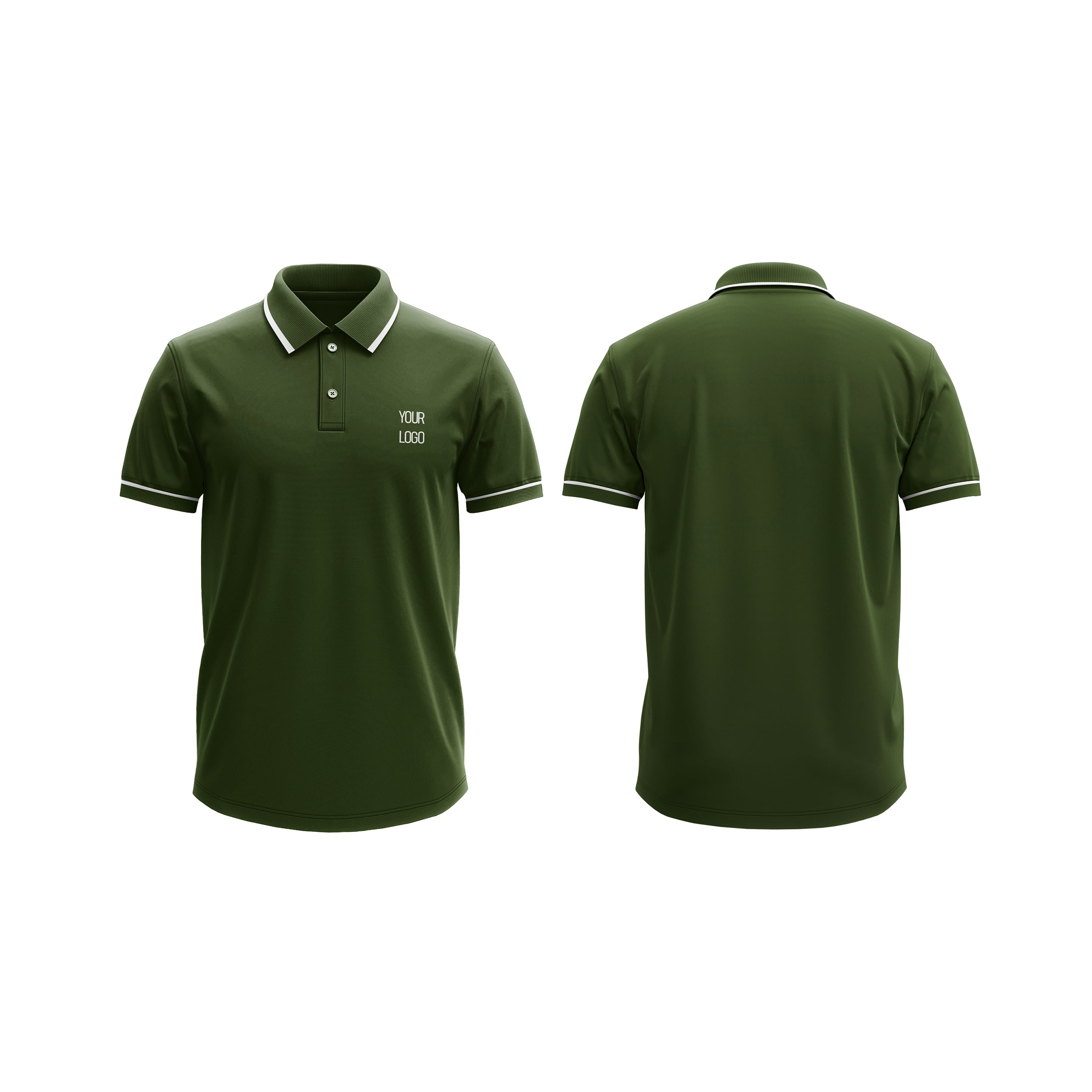 Polo Shirt Mockups – Custom Dark Green