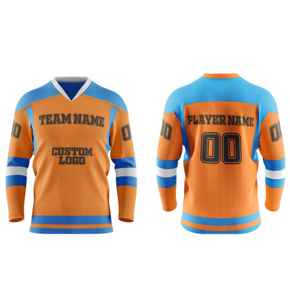 Custom Ice Hockey Jersey - Contrast Trim Design - Personalized Uniform
