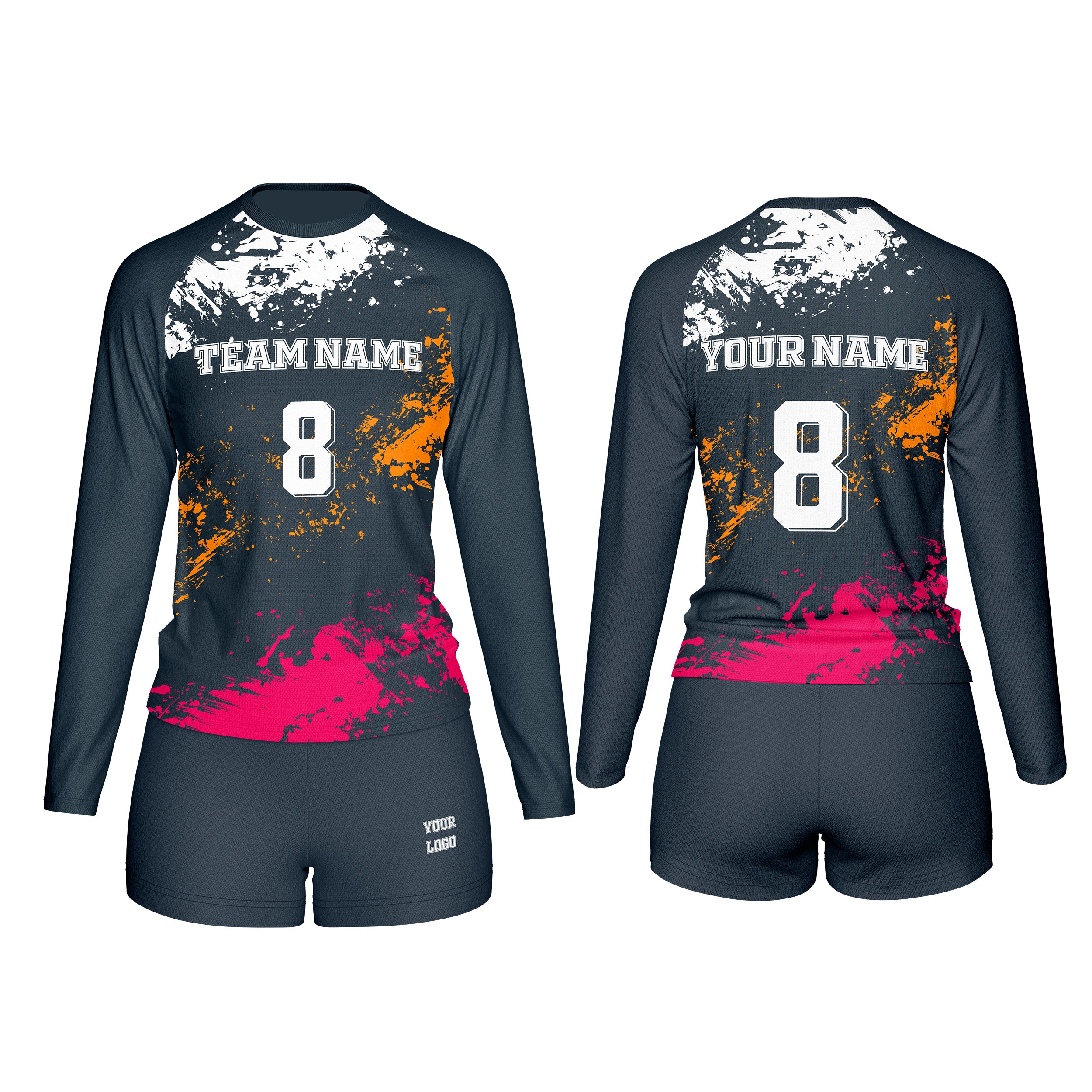Volleyball Uniforms (Custom) – Orange/Melon