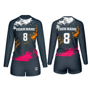 Volleyball Uniforms - Splatter Custom Logos & Team Colors