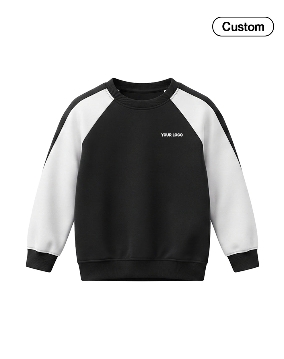 Custom Boys Sweatshirt - Two-Tone Raglan Sleeves - Personalized