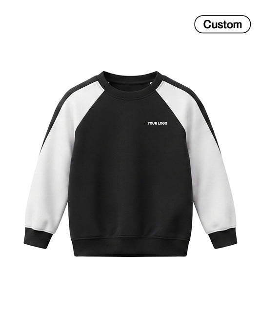 Custom Boys Sweatshirt - Two-Tone Raglan Sleeves - Personalized
