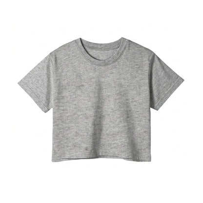 Custom Girls Crop-Top - Solid Design - Personalized Halftee