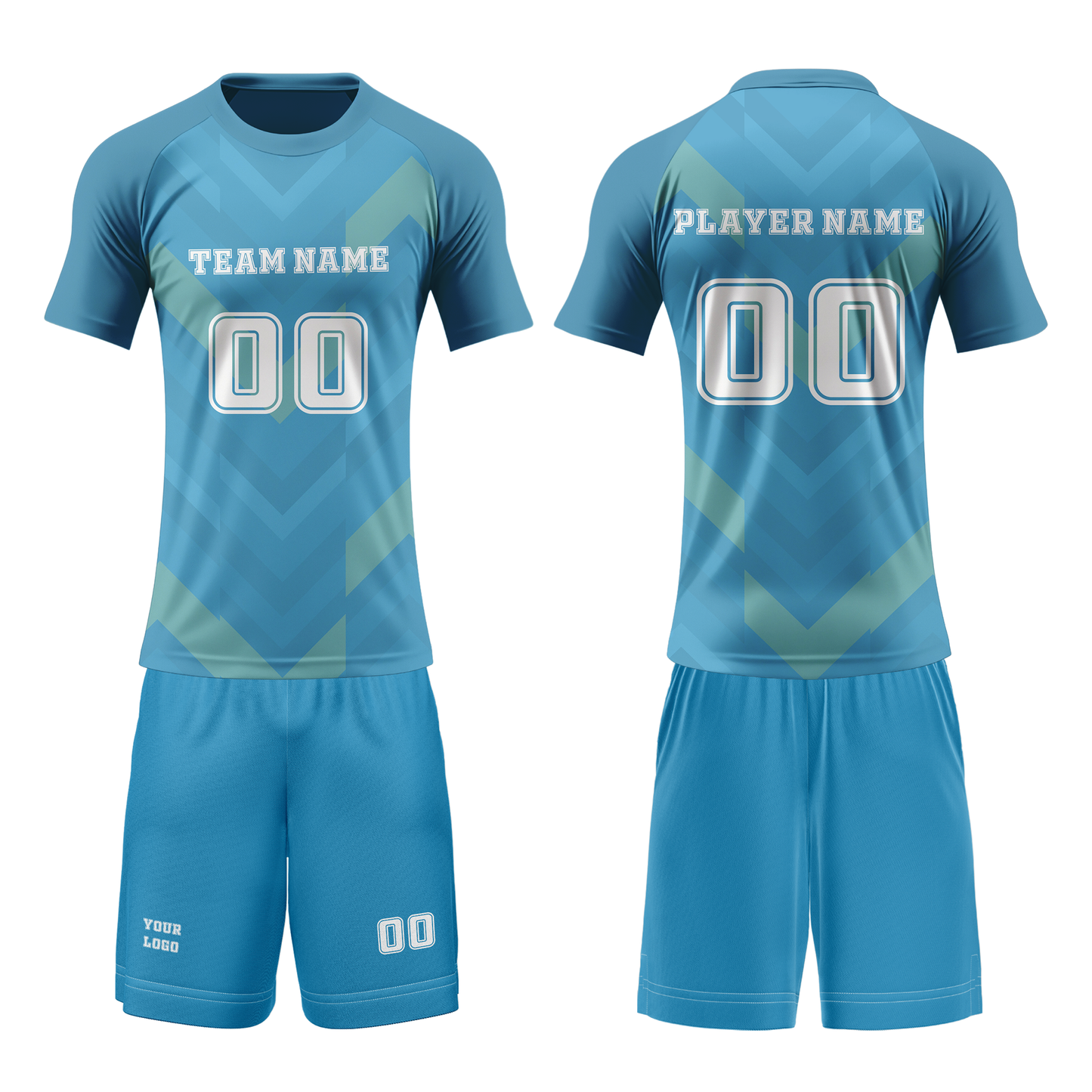 Custom Volleyball Uniform – Abstract Design – Personalized Teamwear