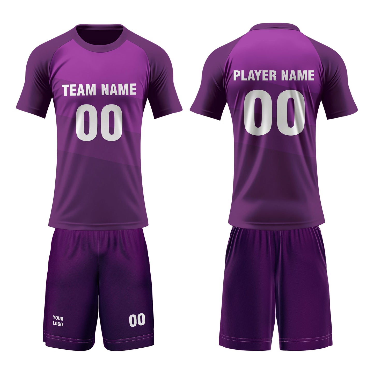 Custom Volleyball Uniform - Raglan Design - Personalized Kit